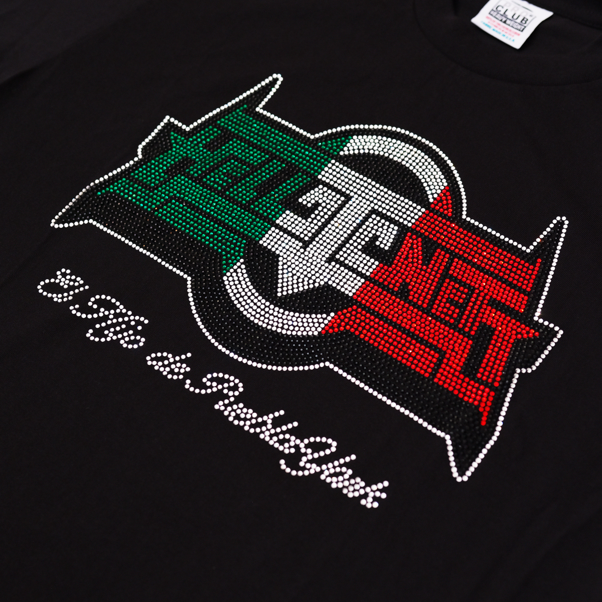 hellotones Diamanté Logo Tee - Black