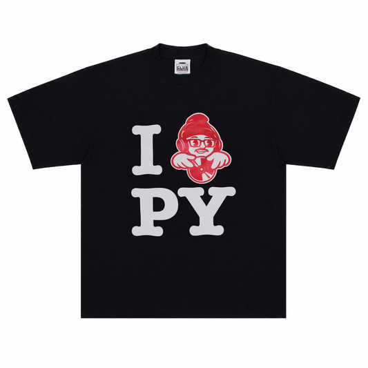"I <3 PY" Black tee
